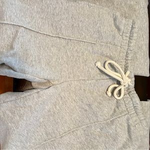 Aerie wide-leg sweatpants with front seam detail